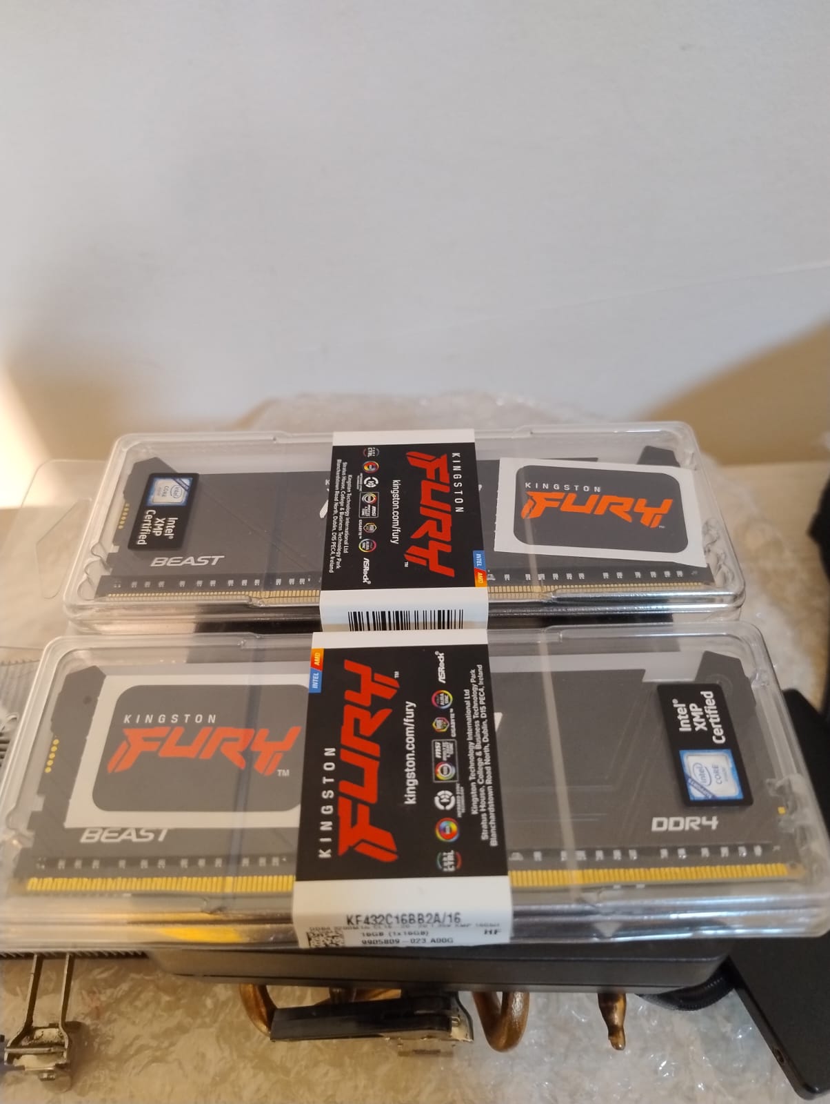 Memoria Ram Kingston Ddr4 32gb 2x16 3200mhz Rgb Fury Beast USADA como nueva